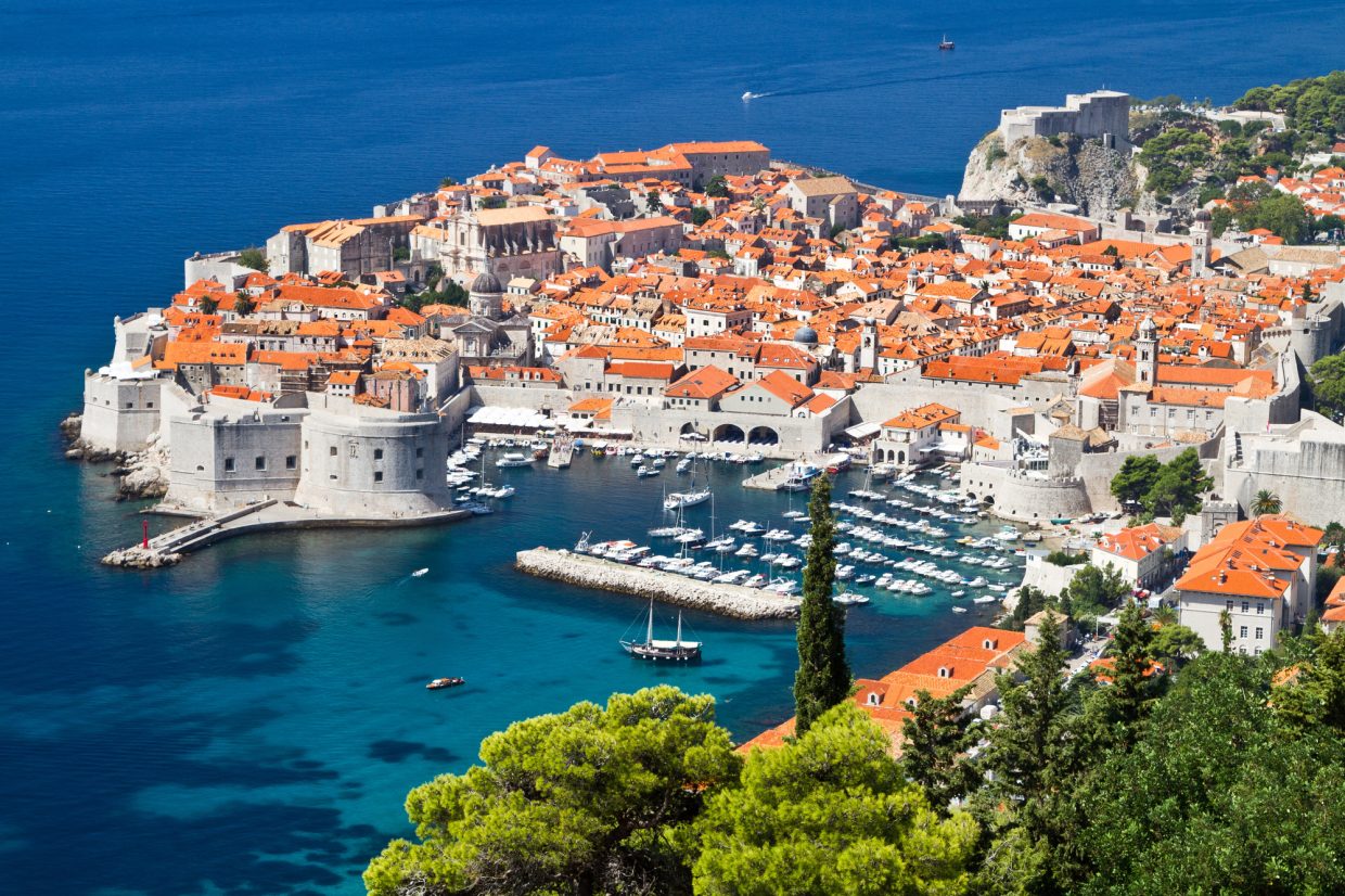 Blick von oben auf Dubrovnik