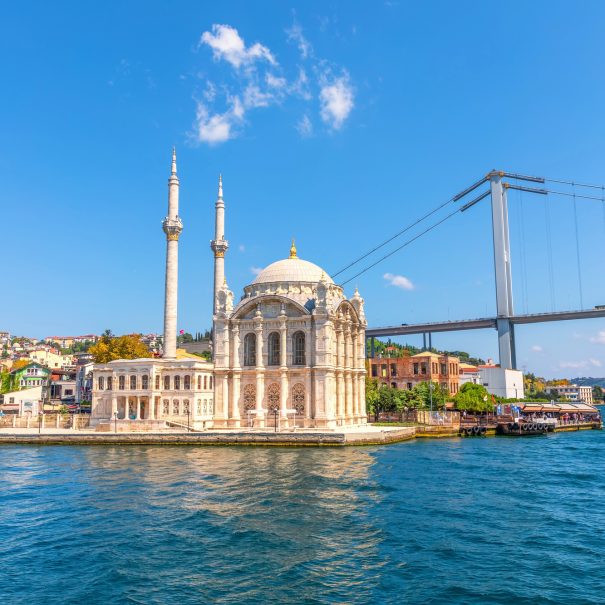 Blick auf die Moschee des Ortaköy Viertels