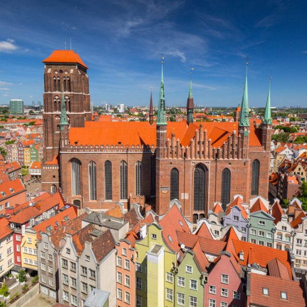 Blick von oben auf die Marienkirche