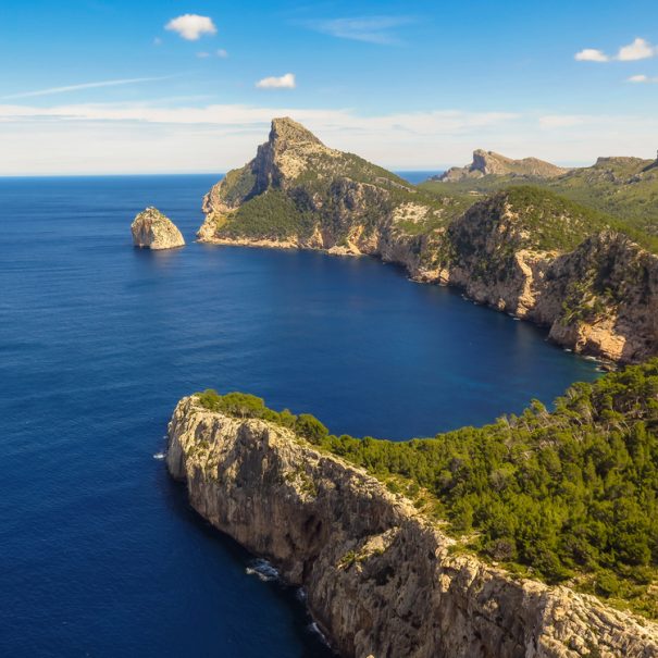 Aussicht auf das Meer von Mirador Es Colomer