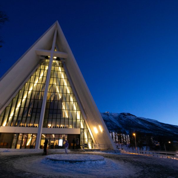 Blick auf die berühmte Eismeerkathedrale