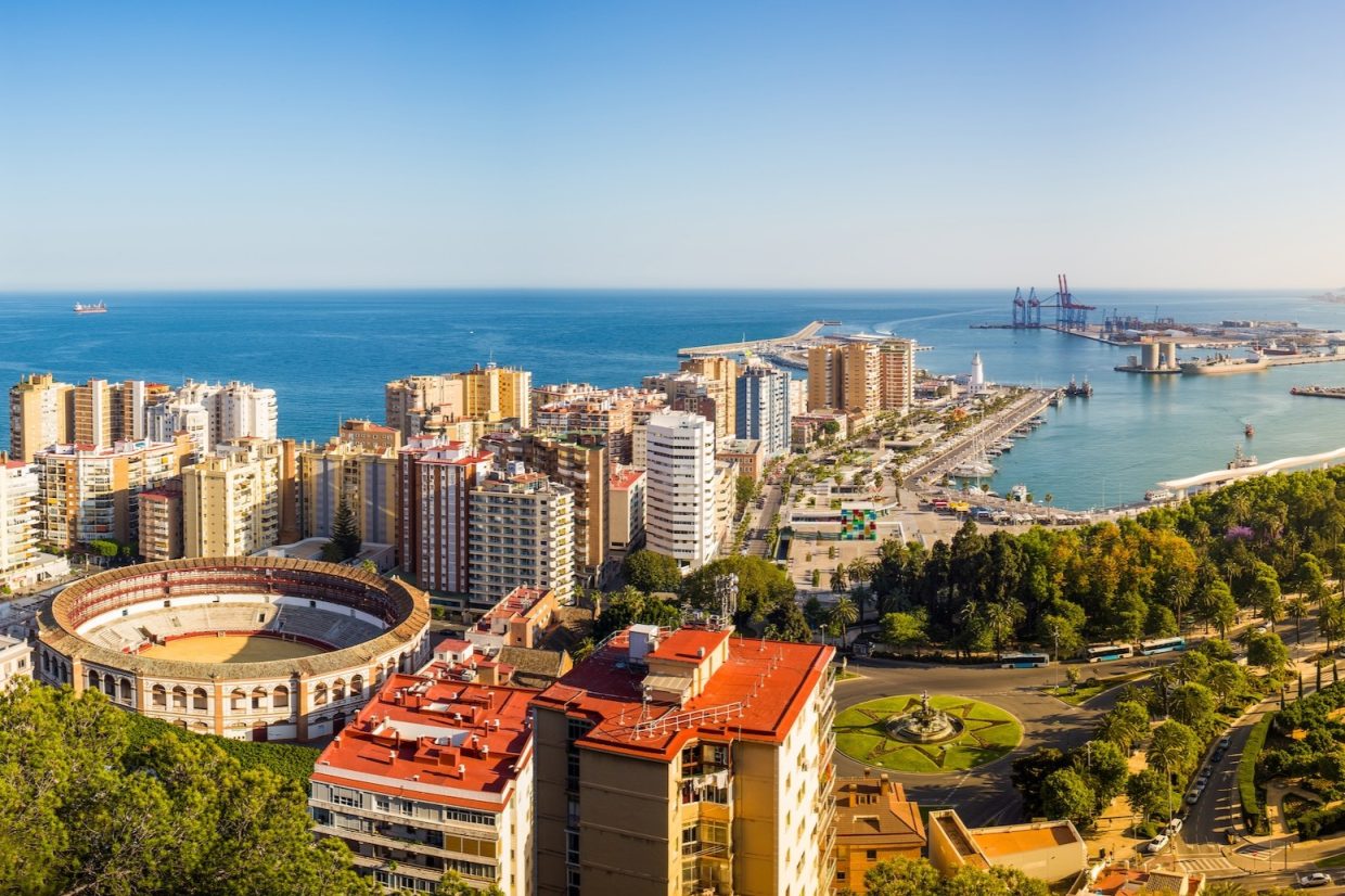 Blick auf Málaga