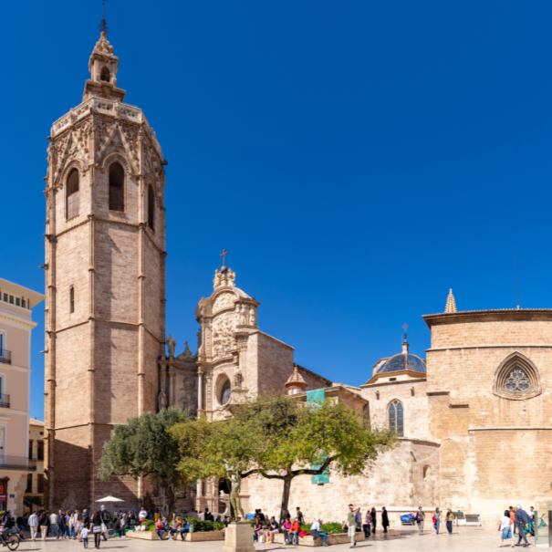 Blick auf die Kathedrale von Valencia