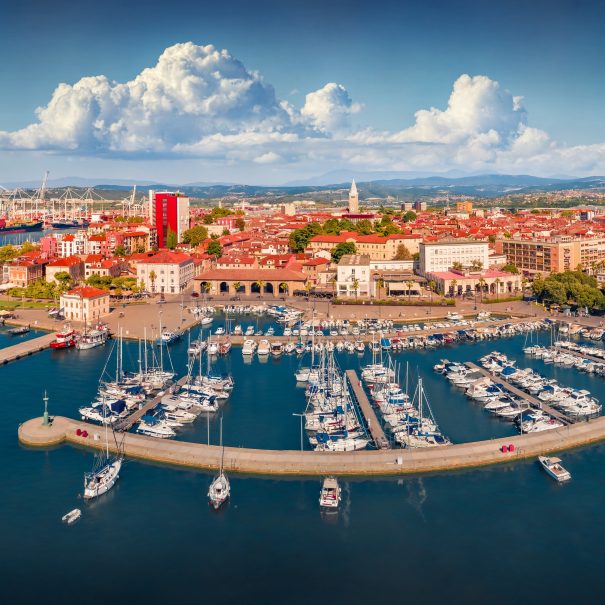 Blick auf den Hafen von Koper