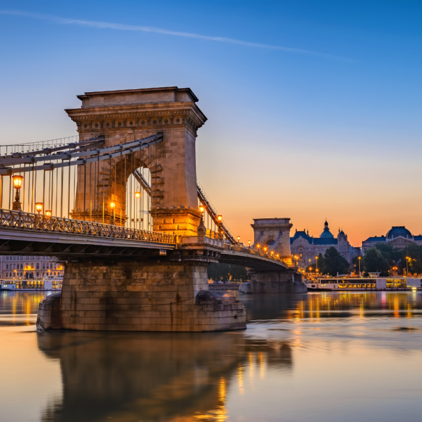 Die berühmte Kettenbrücke in Budapest