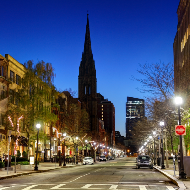 Die bekannte Newbury Street