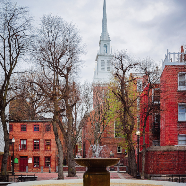 Blick auf die Old North Church