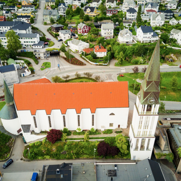 Blick auf die Kathedrale in Molde