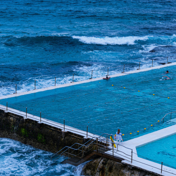 View of the ocean pool at Bondi Beach