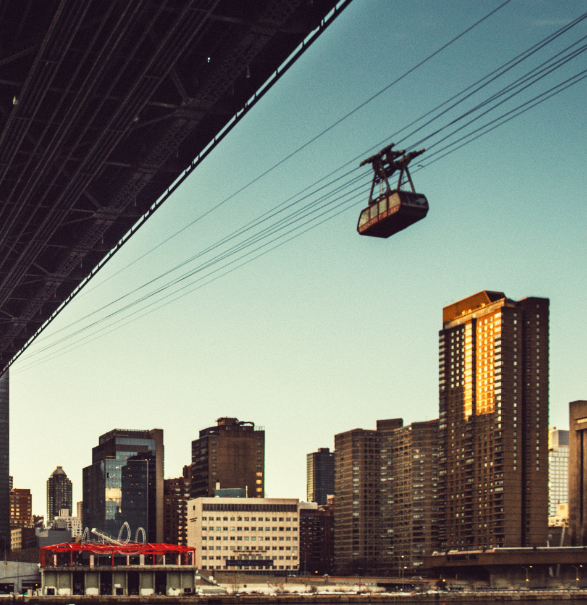 Blick auf die Roosevelt Island Tramway