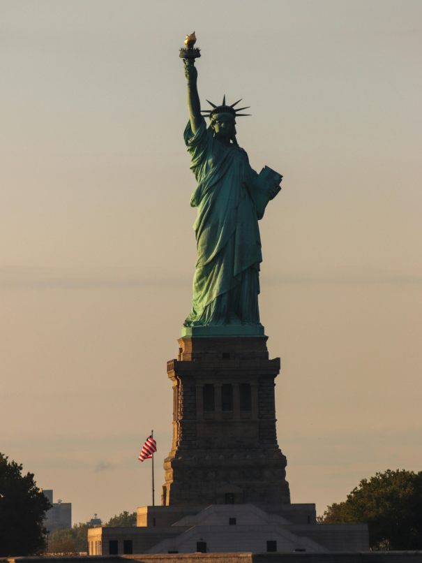 Blick auf die Statue of Liberty